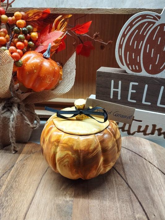 Salted caramel κερί σε κολοκύθα