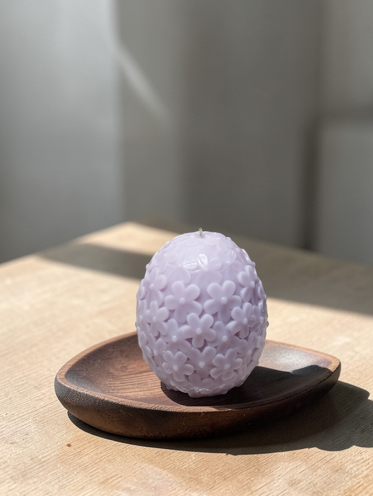 Easter flower egg - Πασχαλιά pastel μωβ (small)