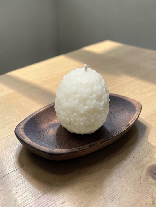 Easter flower egg - Πασχαλιά λευκό (small)